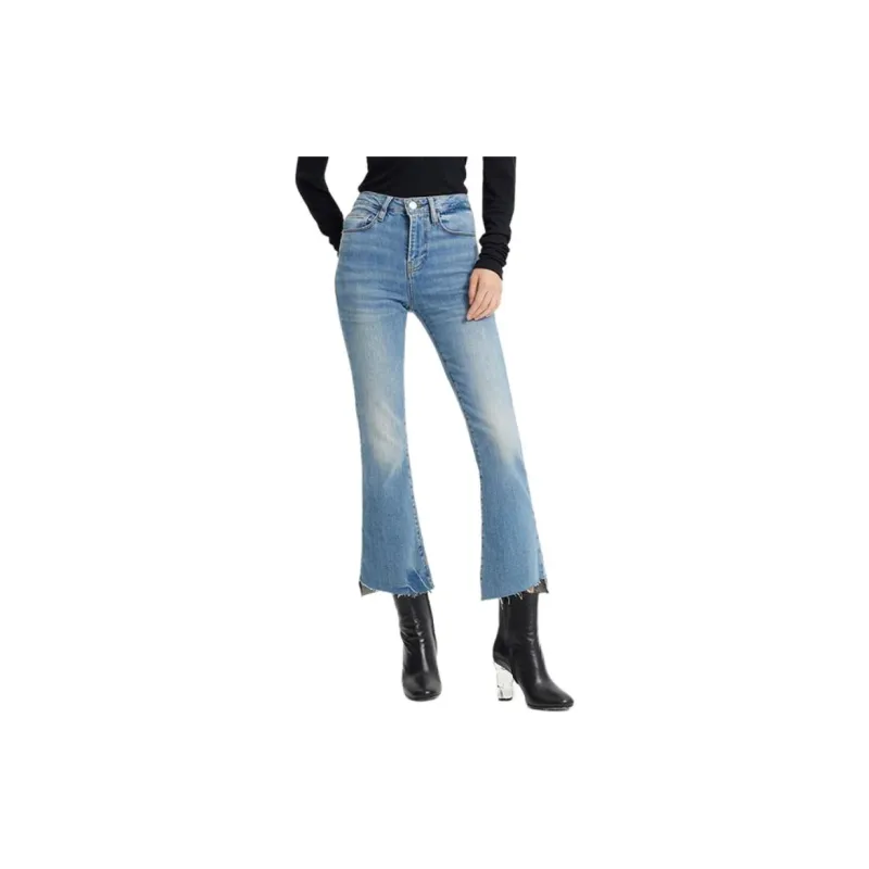 FRAME Whiskering effect Bootcut Jeans-1