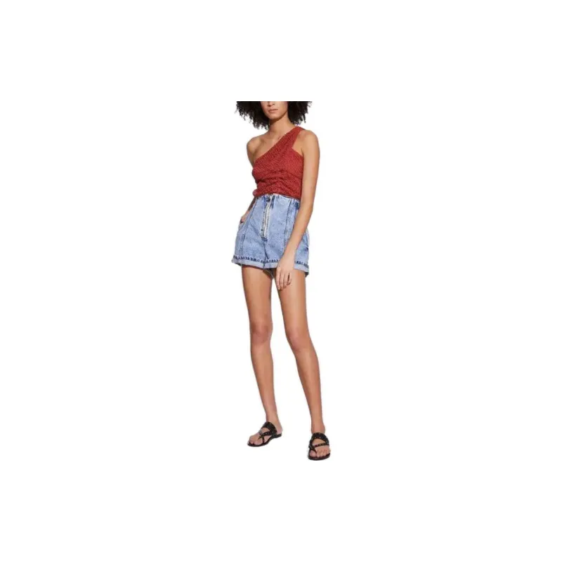 IRO NIGHT Denim Shorts Women's Sky Blue-1