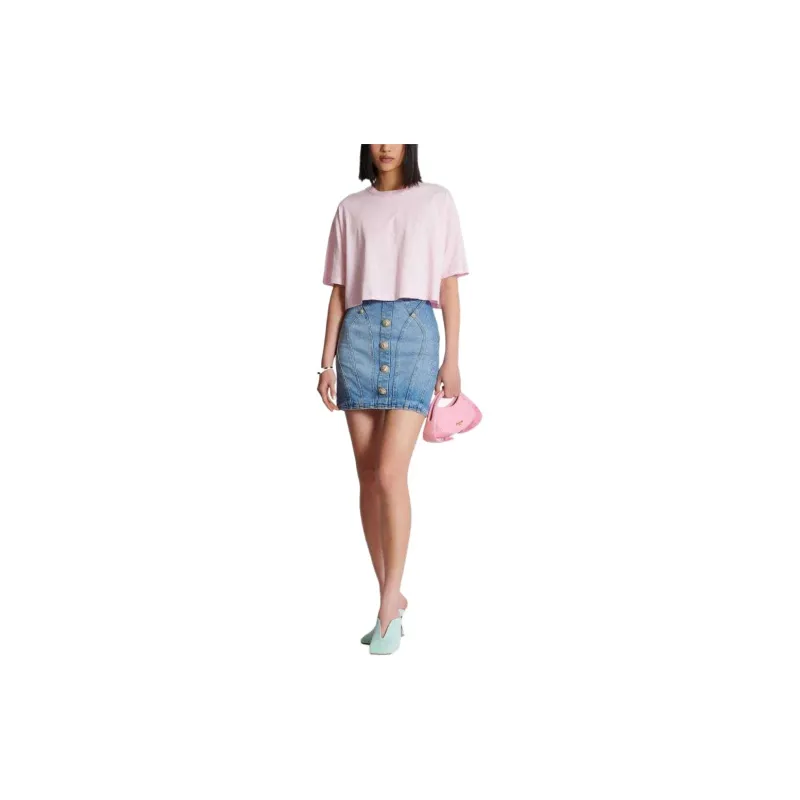 BALMAIN T-Shirt Women's Light Pink-3