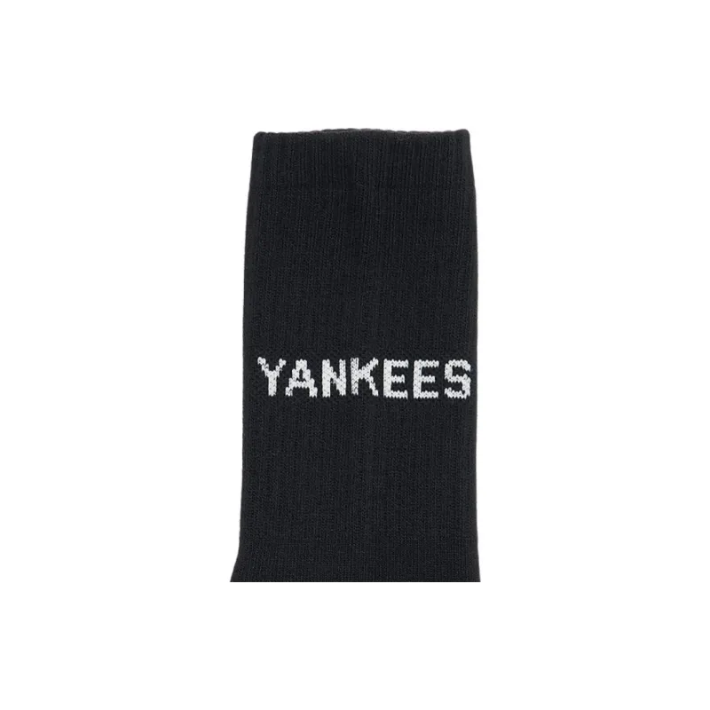 MLB Baseball Logo Collection New York Yankees Mid-Calf Socks Unisex 1 Pack Black-1