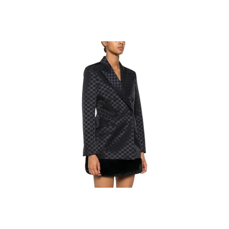 GUCCI Gg Jacquard Button Up Blazer-3