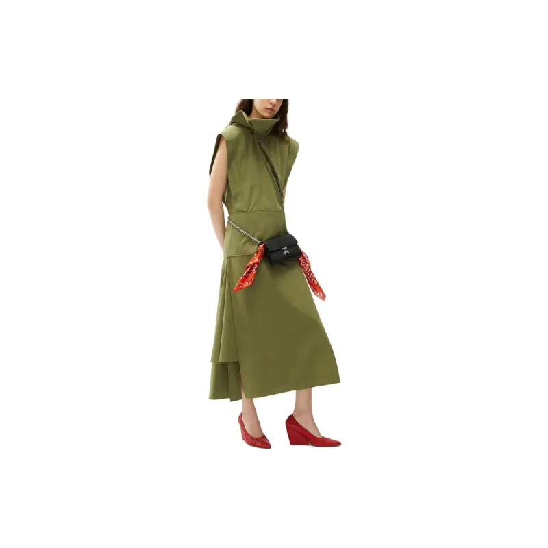 KENZO SS21 Sleeveless Dress Women's Green-1