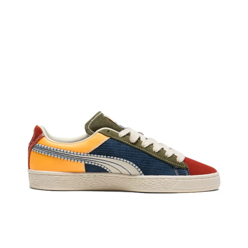 PUMA Suede Anti Slip Wear Resistant Low Top Skateboard Shoes Men's Red Green-1