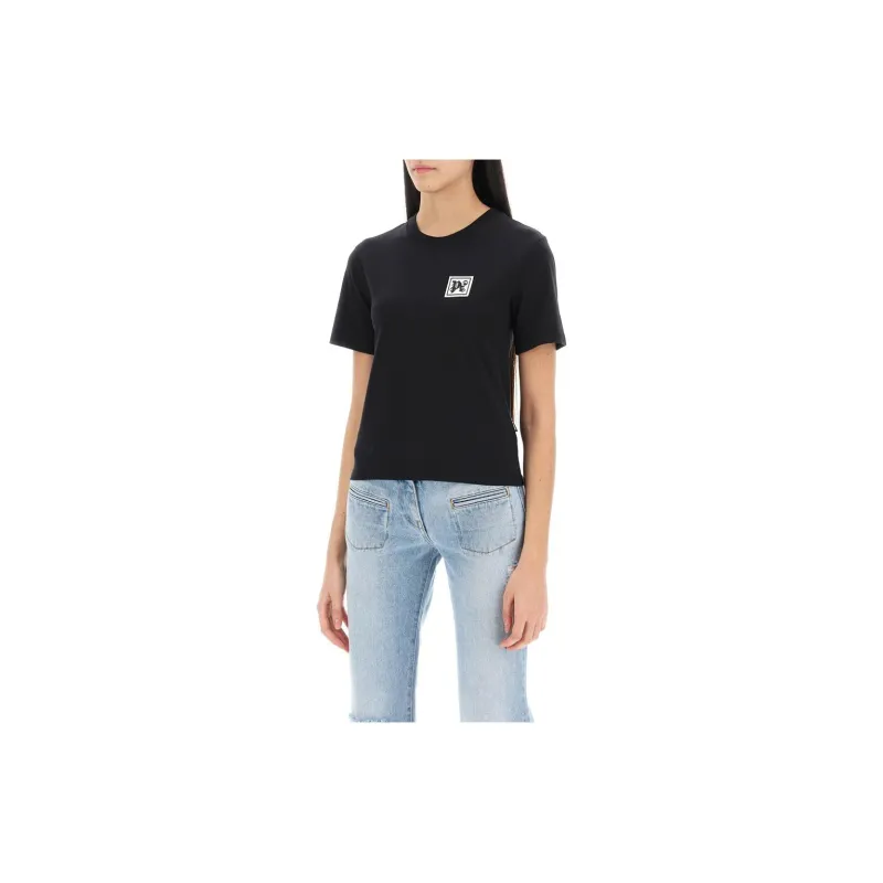 PALM ANGELS Logo Patch Crewneck T Shirt-4