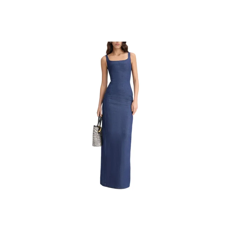 Jacquemus Denim Bustier Maxi Dress-2
