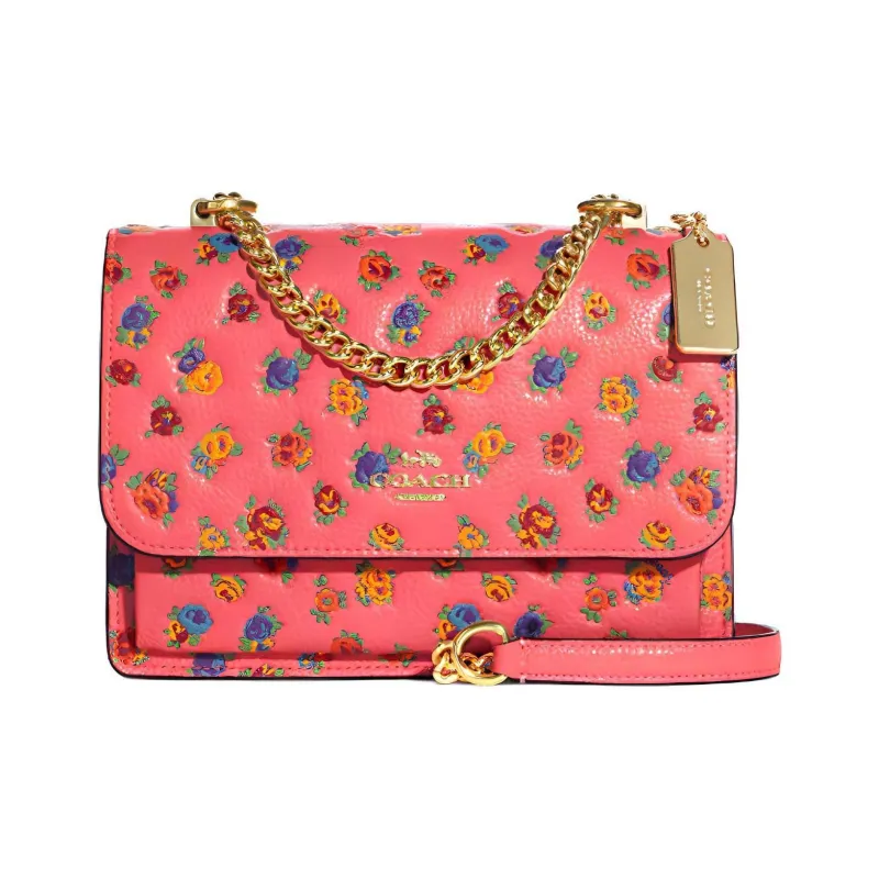 COACH Klare Cow Leather Trunk Bag Shoulder Bag Crossbody Bag Regular Women's Pink-0