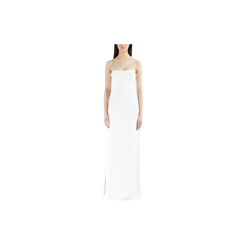 MaxMara Envers Satin Bustier Dress Sleeveless Dress Women's White-1