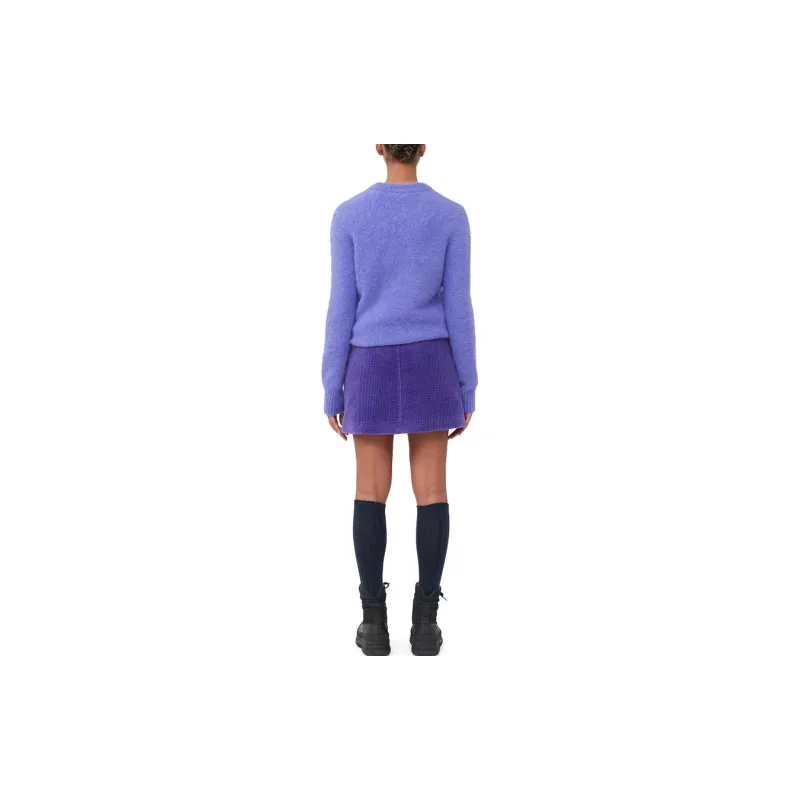 GANNI Casual Short Skirts Women's Purple-2