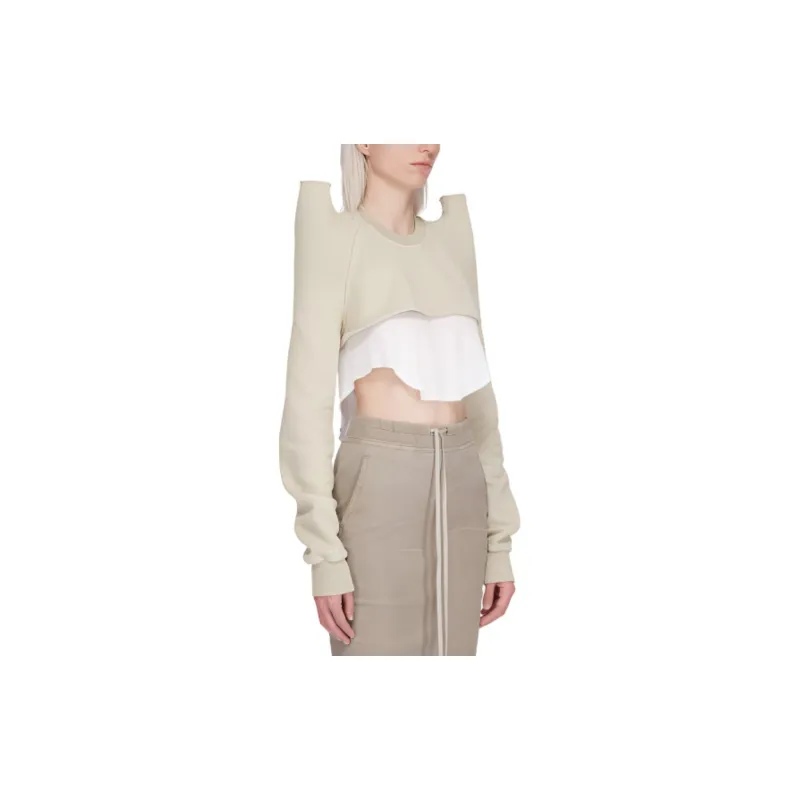 Rick Owens DRKSHDW Structured shoulders Cropped Sweatshirt-4