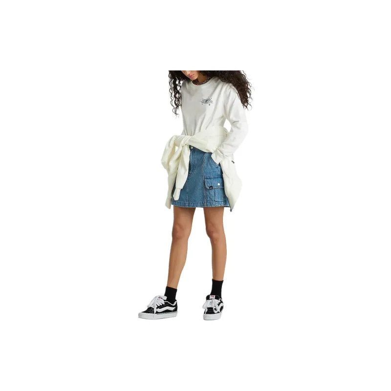 Vans Denim Short Skirts Women's Blue-5