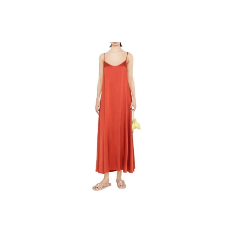 Forte Forte Slip Dresses Women's Orange Red-1