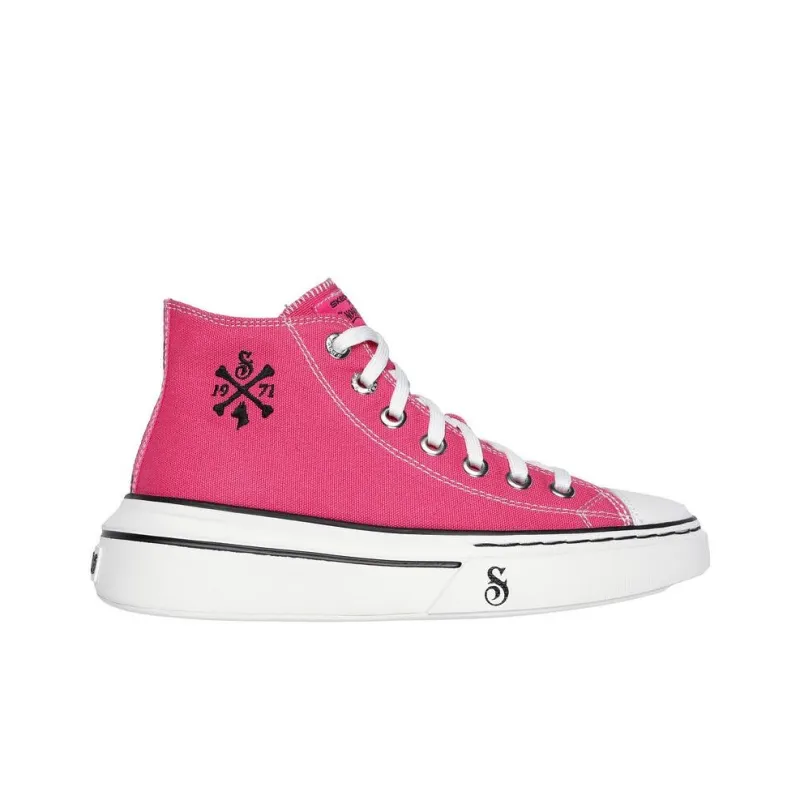 Snoop Dogg x Skechers SNOOP Anti-Slip Wear-Resistant High-Top Canvas Shoes Women's Pink-1