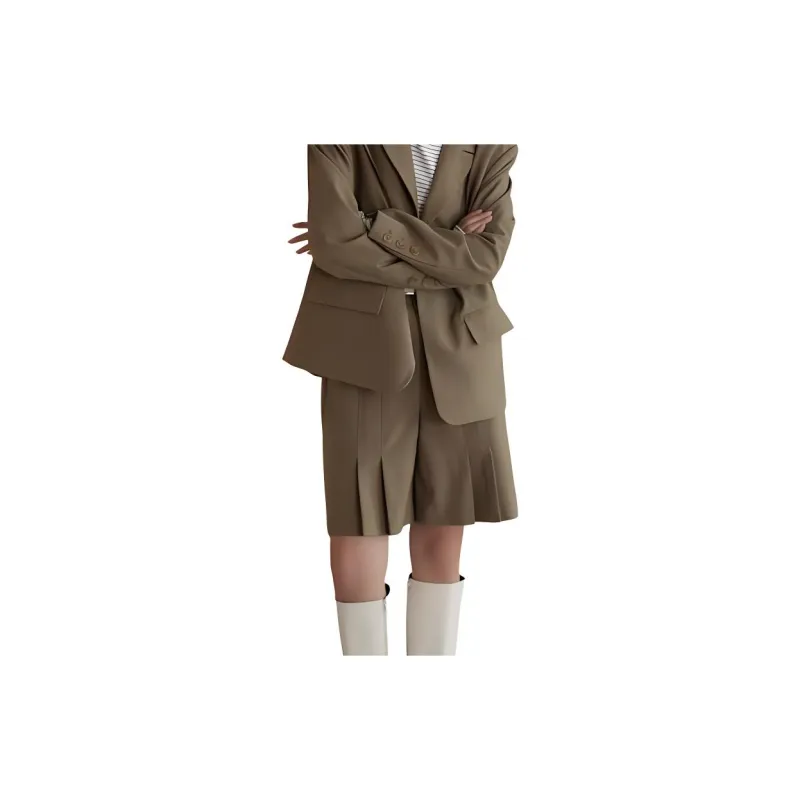 BLUEerror Casual Shorts Women's Burnt Tea Brown-2