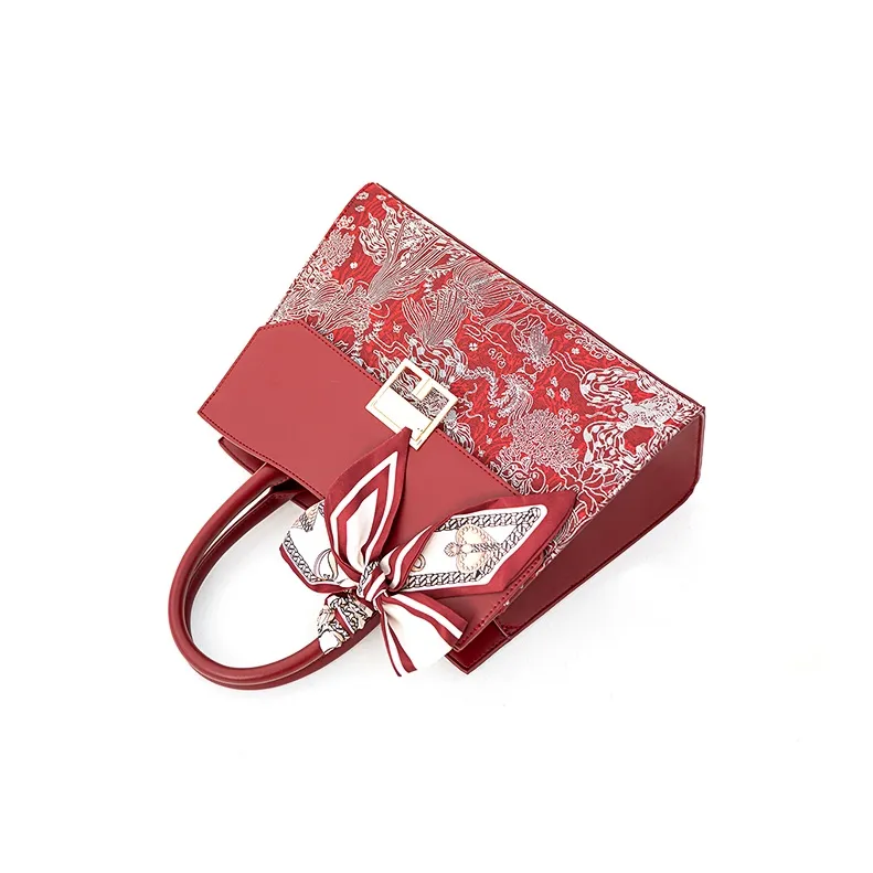 Vigno Synthetic Leather Kelly Bag Wedding Bag Shoulder Bag Crossbody Bag Handbag Regular Women's Red-15