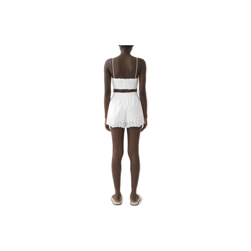Chloé Denim Shorts Women's White-2