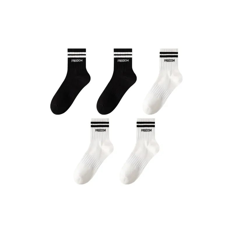 MIIOW Trend Party Series Mid Calf Socks Unisex 5 Pack-10