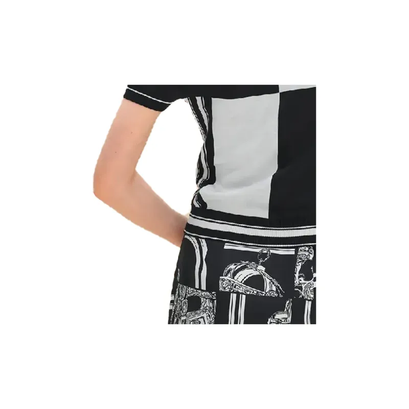 HERMES T Shirt Women's Black White-5
