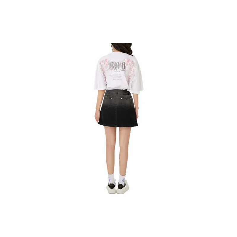 Boy London Denim Short Skirts Women's Black-2