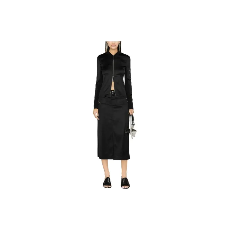 DIESEL Denim Long Skirts Women's Black-1