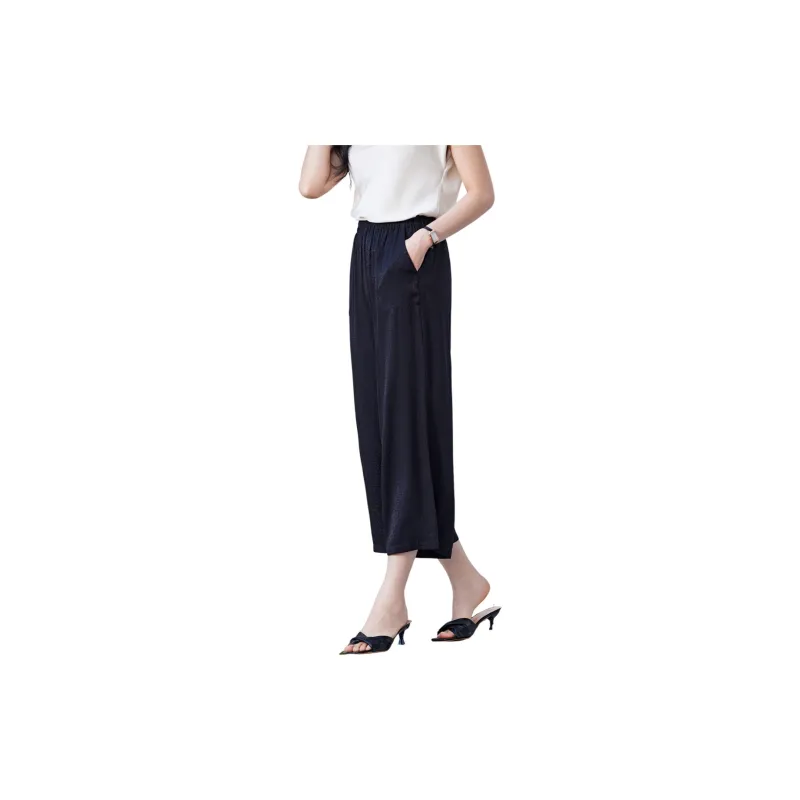 H YXIANG Casual Pants Women's Black-2