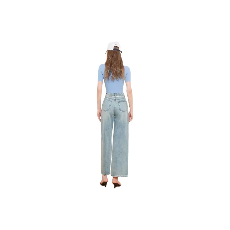 AIVEI Jeans Women's Denim Blue-1