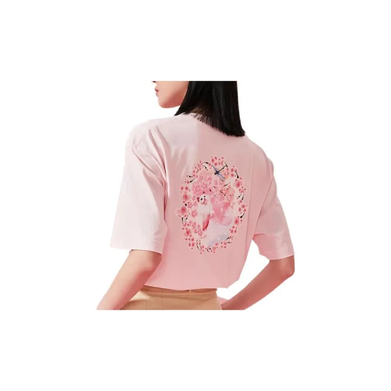 LiNing Sports Trend Series T Shirt Women's Pink-3