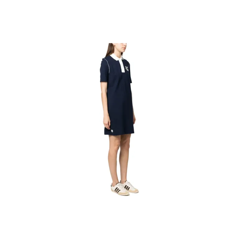 LACOSTE Short-Sleeved Dresses Women's Navy-3