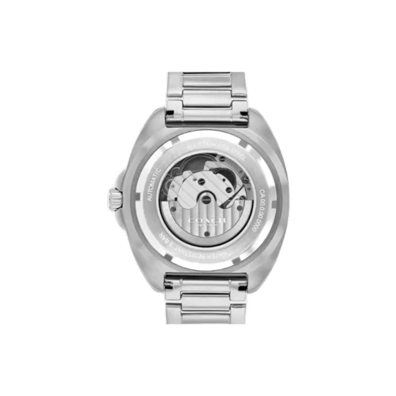 COACH Charter Wrist Watch Mechanical Movement Steel Strap 44.5mm Blue Dial Men's Watches-2