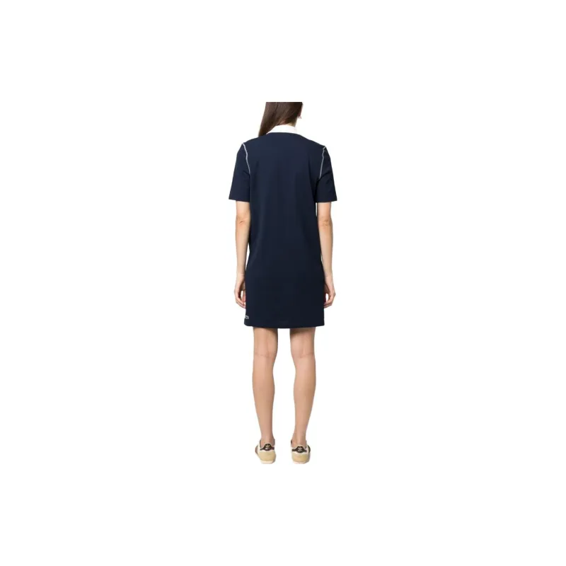 LACOSTE Short-Sleeved Dresses Women's Navy-2