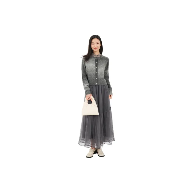 Fragment Sweater Women's Gray White-3