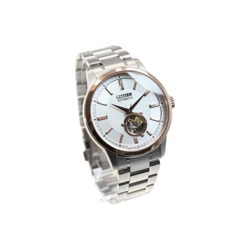 CITIZEN Mechanical Collection Automatic Mechanical Movement Stainless Steel Strap Watch Men's Watches Silver Dial-3