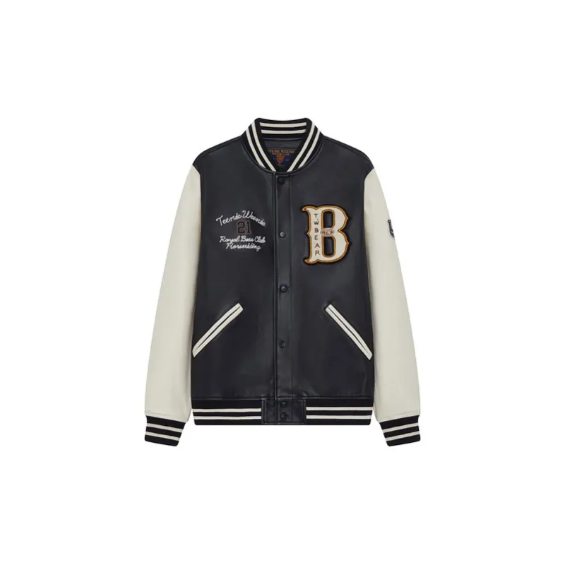 Teenie Weenie Men Leather Jacket Unisex-1