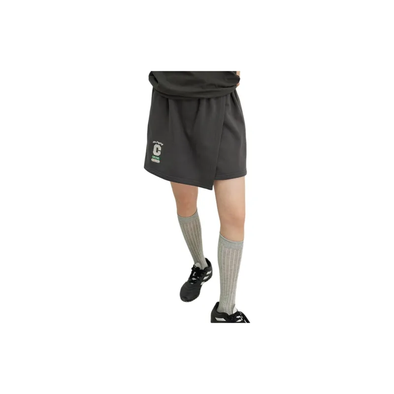 Crying Center Casual Shorts Women's Coffee Gray-2