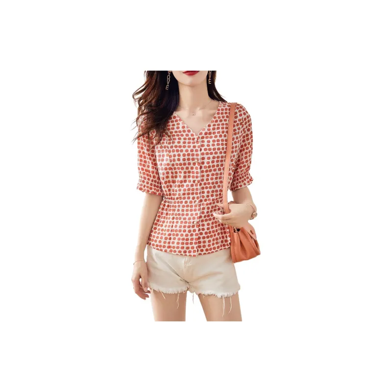 Still Quiet Shirt Women's Orange Pink/Multicolor-4