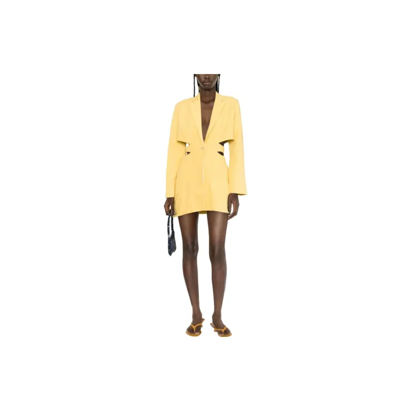 Jacquemus Long-Sleeved Dresses Women's Yellow-1