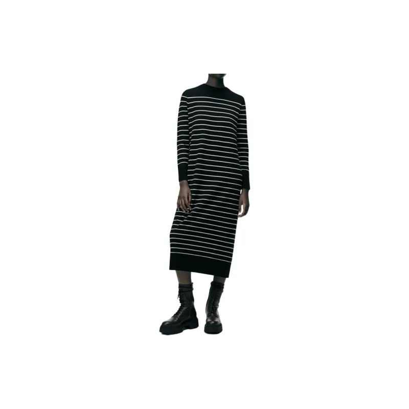 ZARA Long Sleeved Dress Women's Brown-2