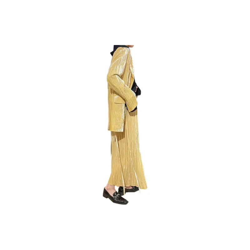 RODERIC WONG Business Suit Women's Mustard Yellow-2