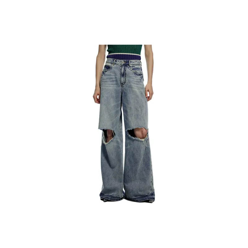 UOOYAA Jeans Women's Denim Blue-2