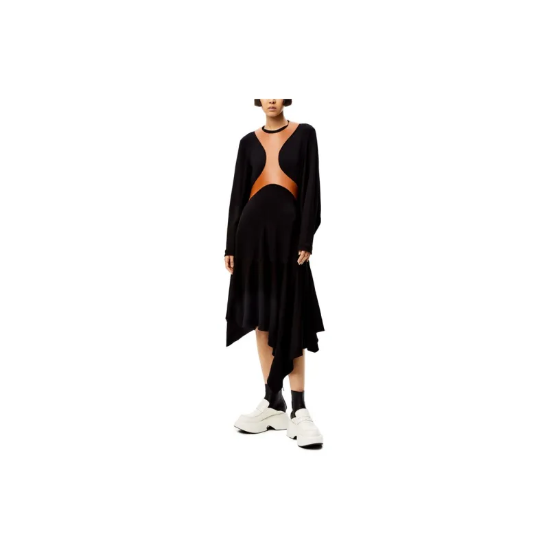 LOEWE Long Sleeved Dresses Women's Black-1