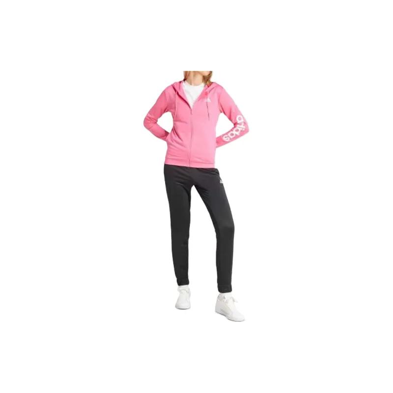 Adidas Women's Linear Tracksuit Semi Pink Spark-2