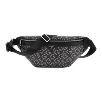 GUESS Polyurethane One Shoulder Crossbody Fanny Pack Regular Men's Black