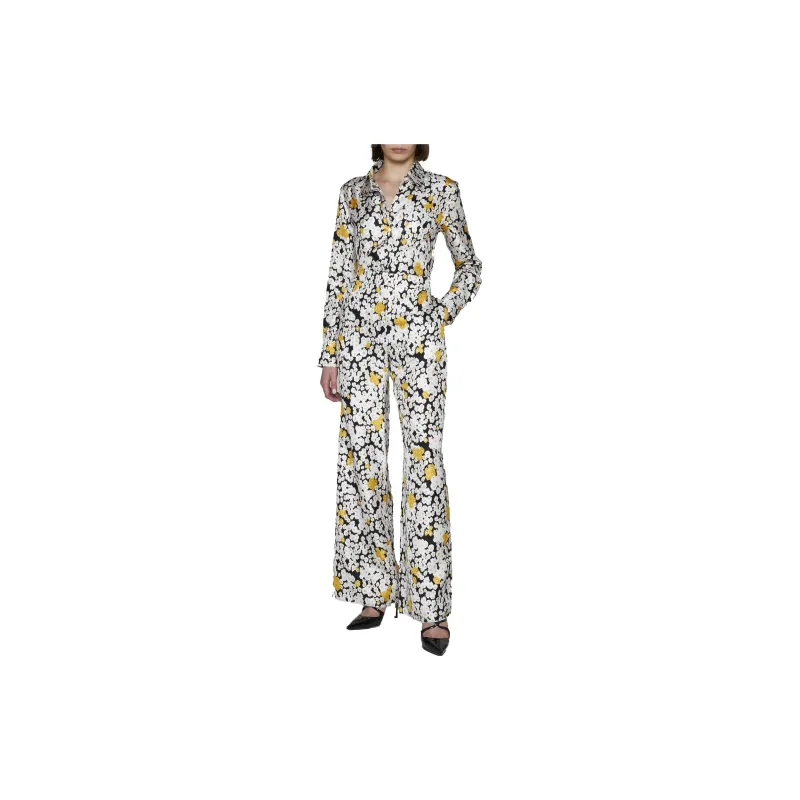 Lanvin High Waist Floral Printed Trousers-1