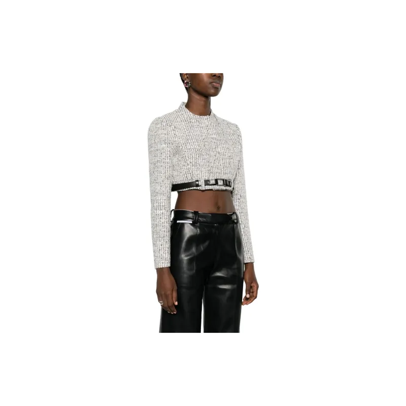 COPERNI Trompe L'oeil Cropped Tweed Jacket-3