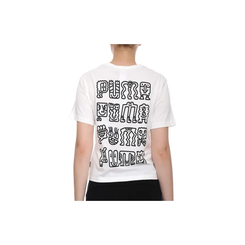 PUMA x Mr Doodle T Shirt Women's White-3