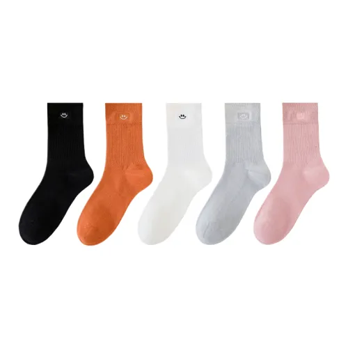 Lan Miao Mid Calf Socks Women's 5 Pack