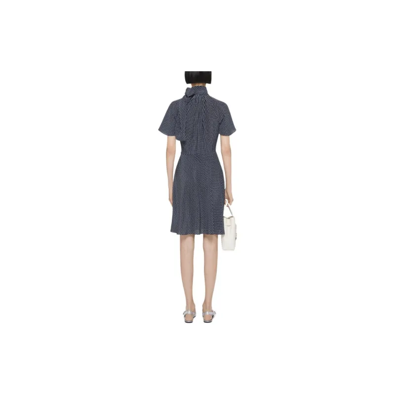 GIVENCHY SS24 Short Sleeved Dress Women's Marine Blue-2