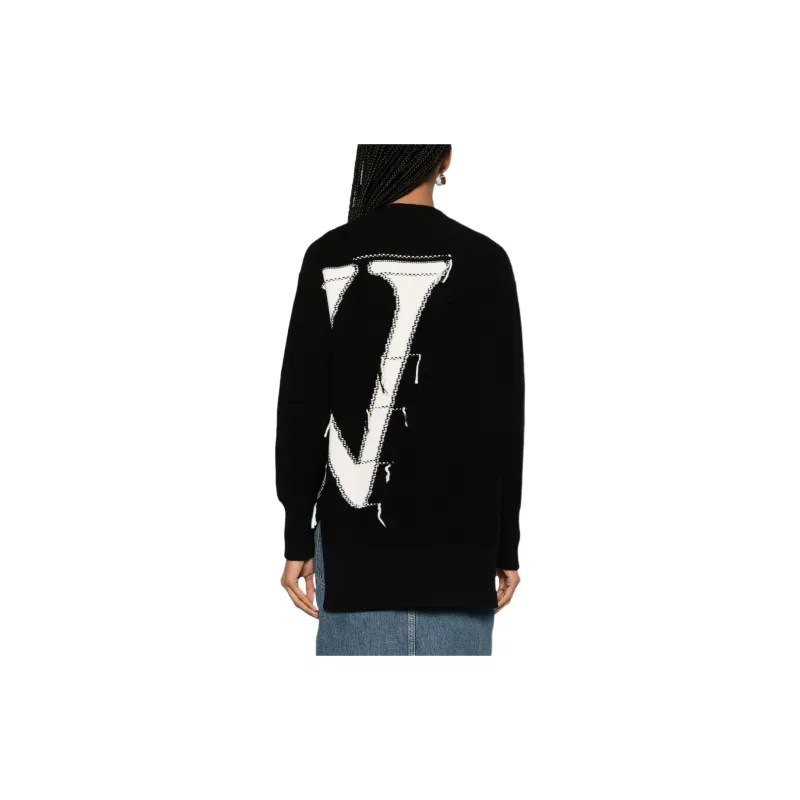 OFF WHITE Logo Detailed V Neck Cardigan-2