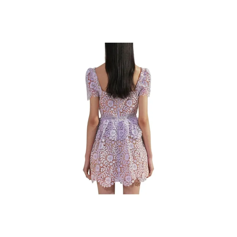 Self portrait Short Sleeved Dresses Women's Lilac-4