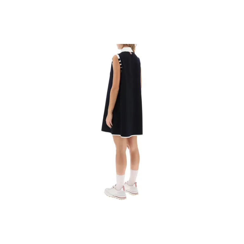 THOM BROWNE Sleeveless Dresses Women's Dark Blue-2