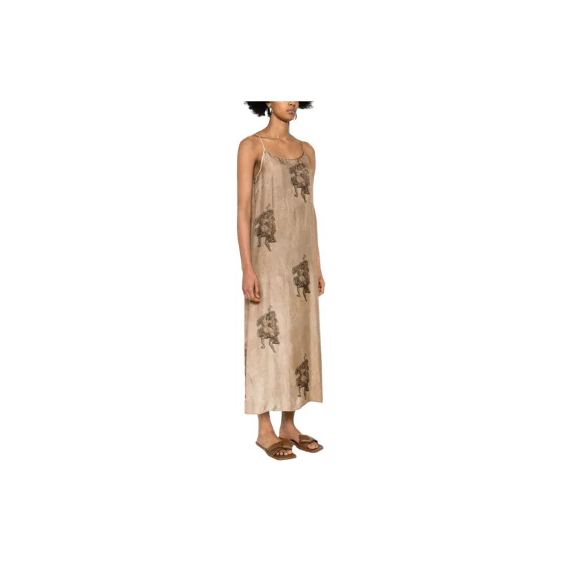 UMA WANG Renaissance-print Midi Dress-1
